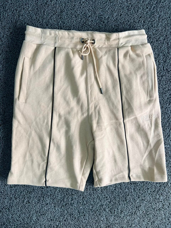Ferré Milano Drawstring Sweat Shorts with Contrast Side Piping