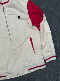 Men's Color Block Zip-Up Bomber Jacket – Ribbed Collar Casual Windbreaker