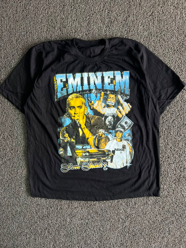 Eminem “Slim Shady” Graphic Print Black T-Shirt