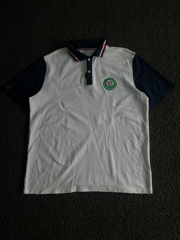 Vintage Polo T-Shirt | Half Sleeve Collared Tee | Embroidered Chest Logo | Casual Regular Fit