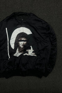 Graphic Print Bomber Jacket | Full-Zip Lightweight Casual Jacket