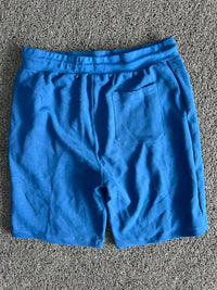 Ferre Milano Blue Drawstring Sweat Shorts – Men's Casual Cotton Lounge Shorts with White Piping