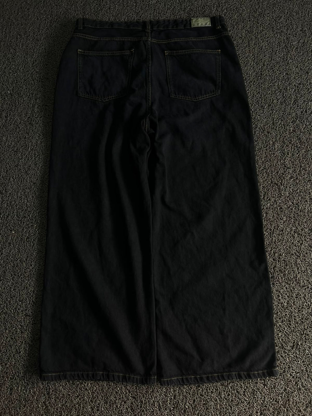 Thrifted Black Wide-Leg Denim Jeans