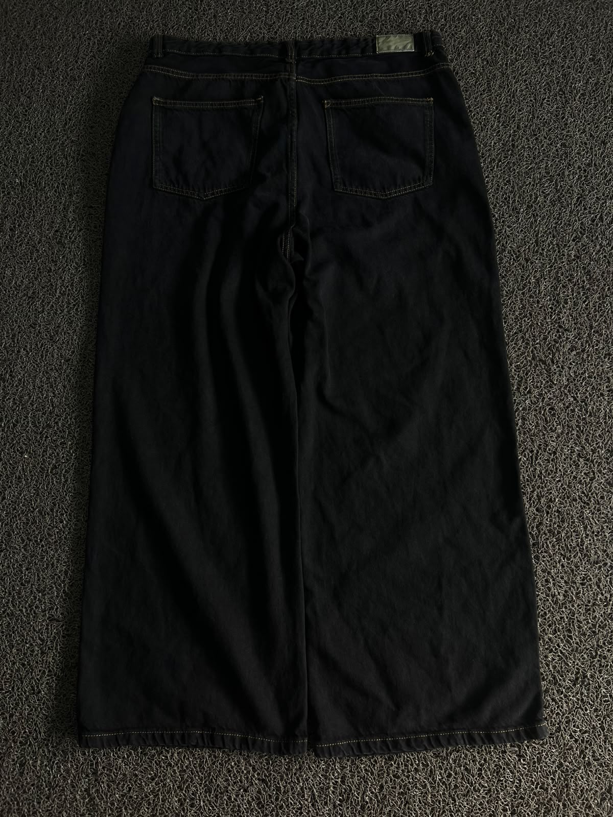 Thrifted Black Wide-Leg Denim Jeans
