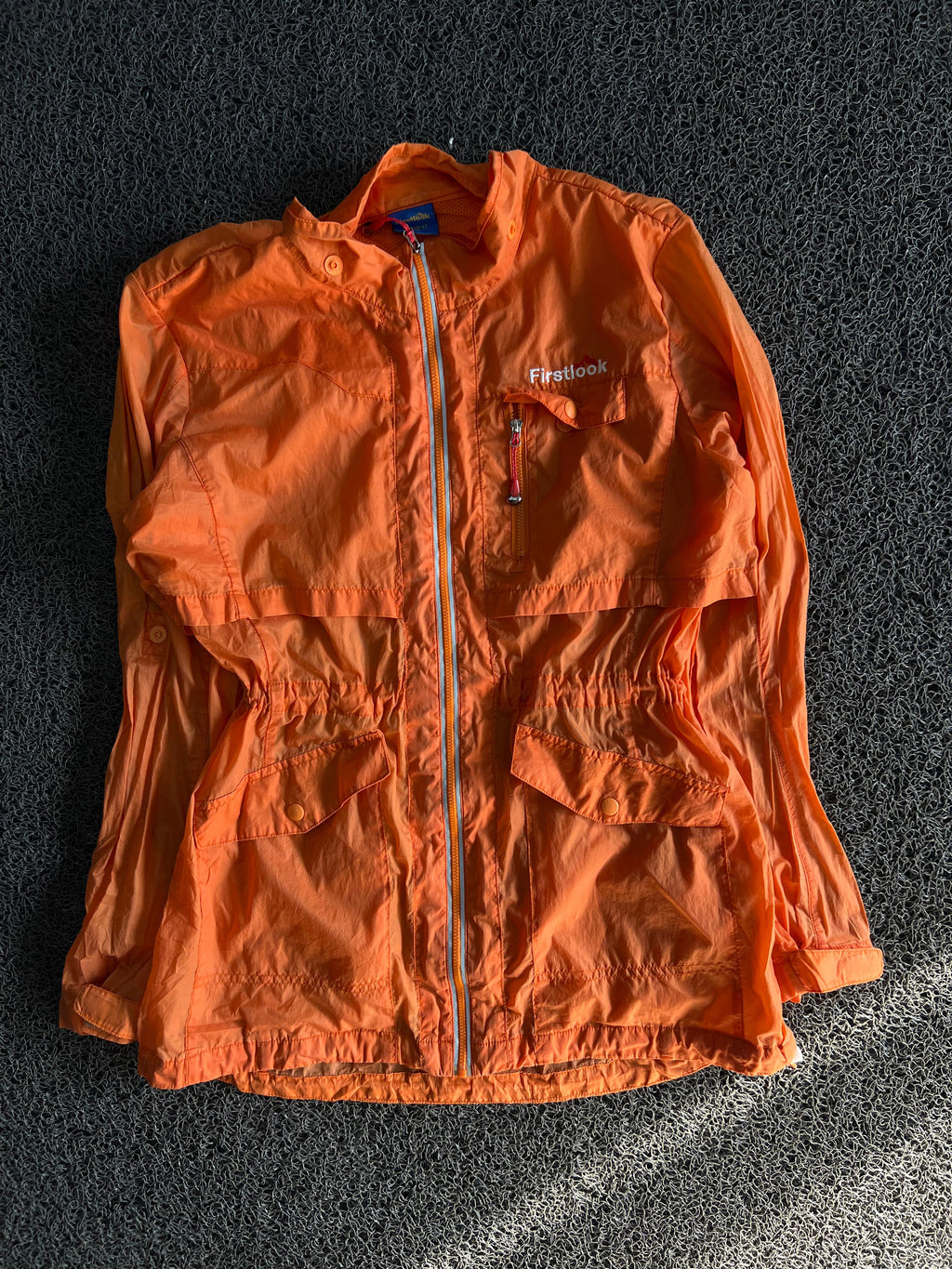Firstlook Orange Lightweight Utility Windbreaker Jacket