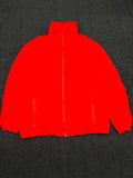 Red Full-Zip Stand Collar Jacket