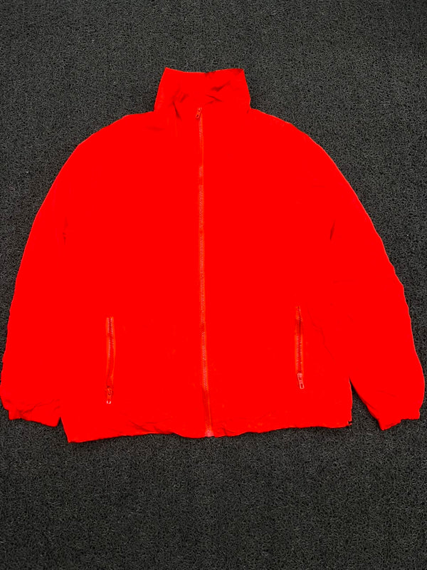 Red Full-Zip Stand Collar Jacket
