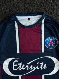 PSG Dembélé #10 Home Football Five Sleeve Jersey – Navy/Maroon Fan Edition