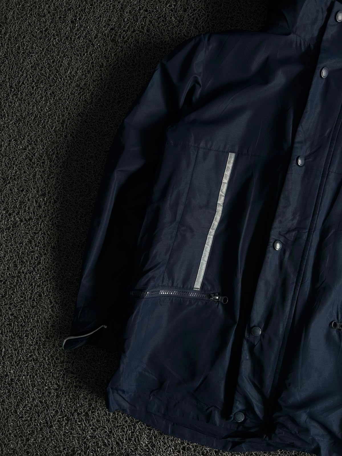 Hooded Rain Jacket with Reflective Pocket Details | Lightweight Waterproof Outerwear