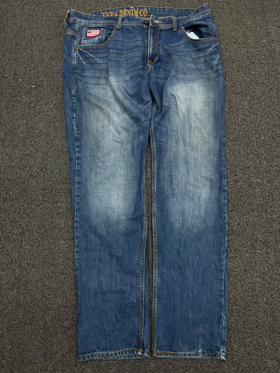 USPA Denim Co. Blue Wash Straight Fit Thrift Jeans