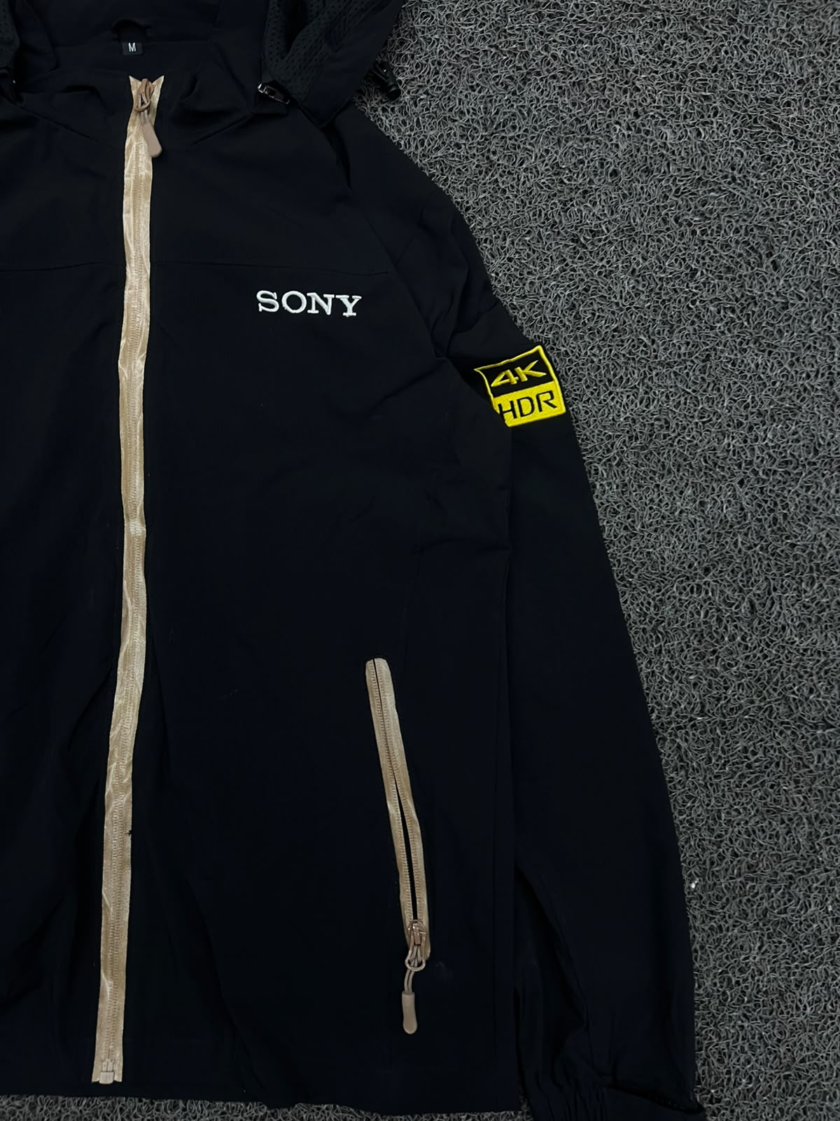 Hooded Sony 4K HDR Zip-Up Jacket with Contrast Zippers