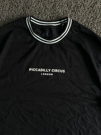 Piccadilly Circus London Black Graphic T-Shirt – Men's Oversized Crew Neck Tee