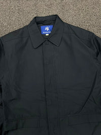 XIONG Vintage Black Utility Coach Jacket – Button-Up Lightweight Outerwear