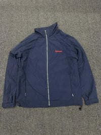 Vintage Syncrude Embroidered Navy Blue Full-Zip Windbreaker Jacket