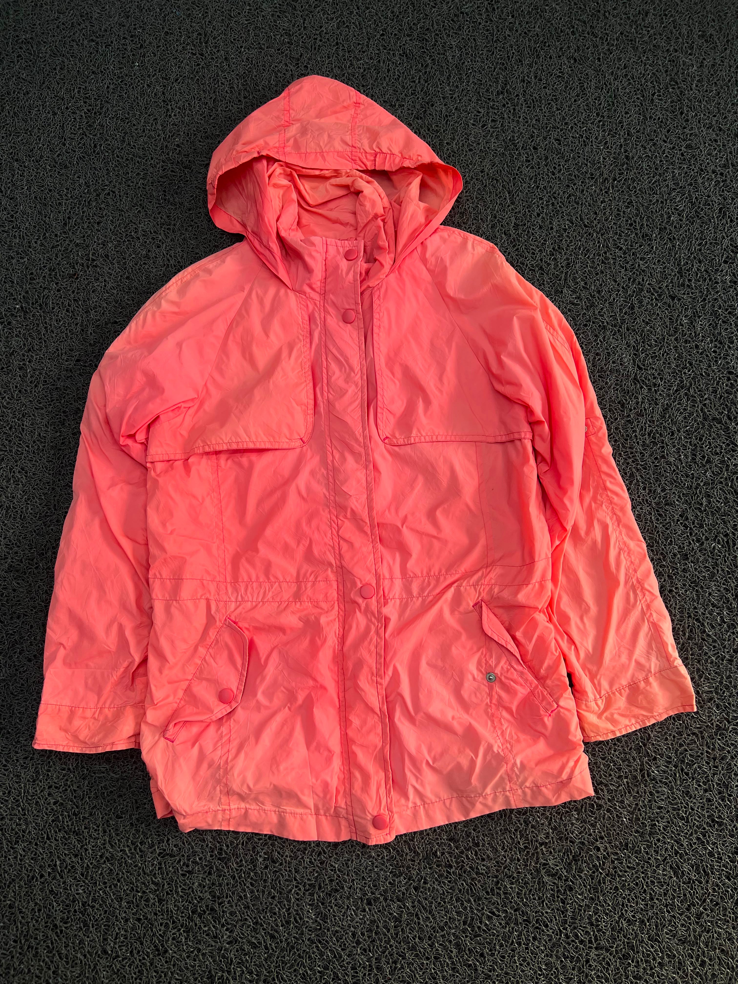 Hooded Lightweight Rain Jacket | Snap Button Windbreaker | Full Sleeve Outerwear