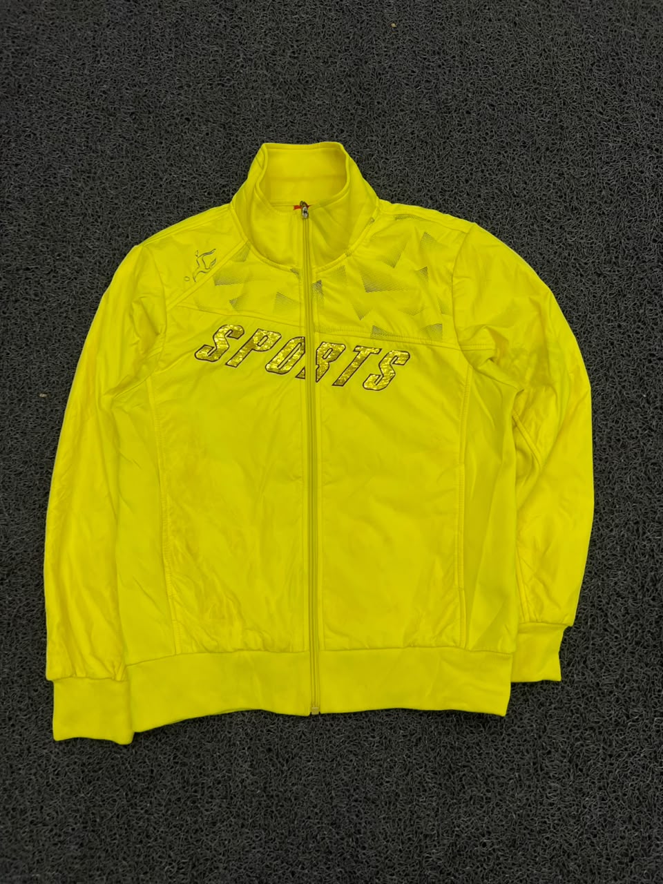 Sports Yellow Full-Zip Track Jacket