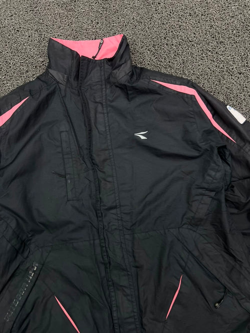 Diadora Black & Pink Lightweight Windbreaker Jacket
