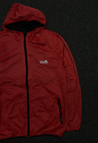 Red Fun Outdoor Hooded Full-Zip Lightweight Jacket