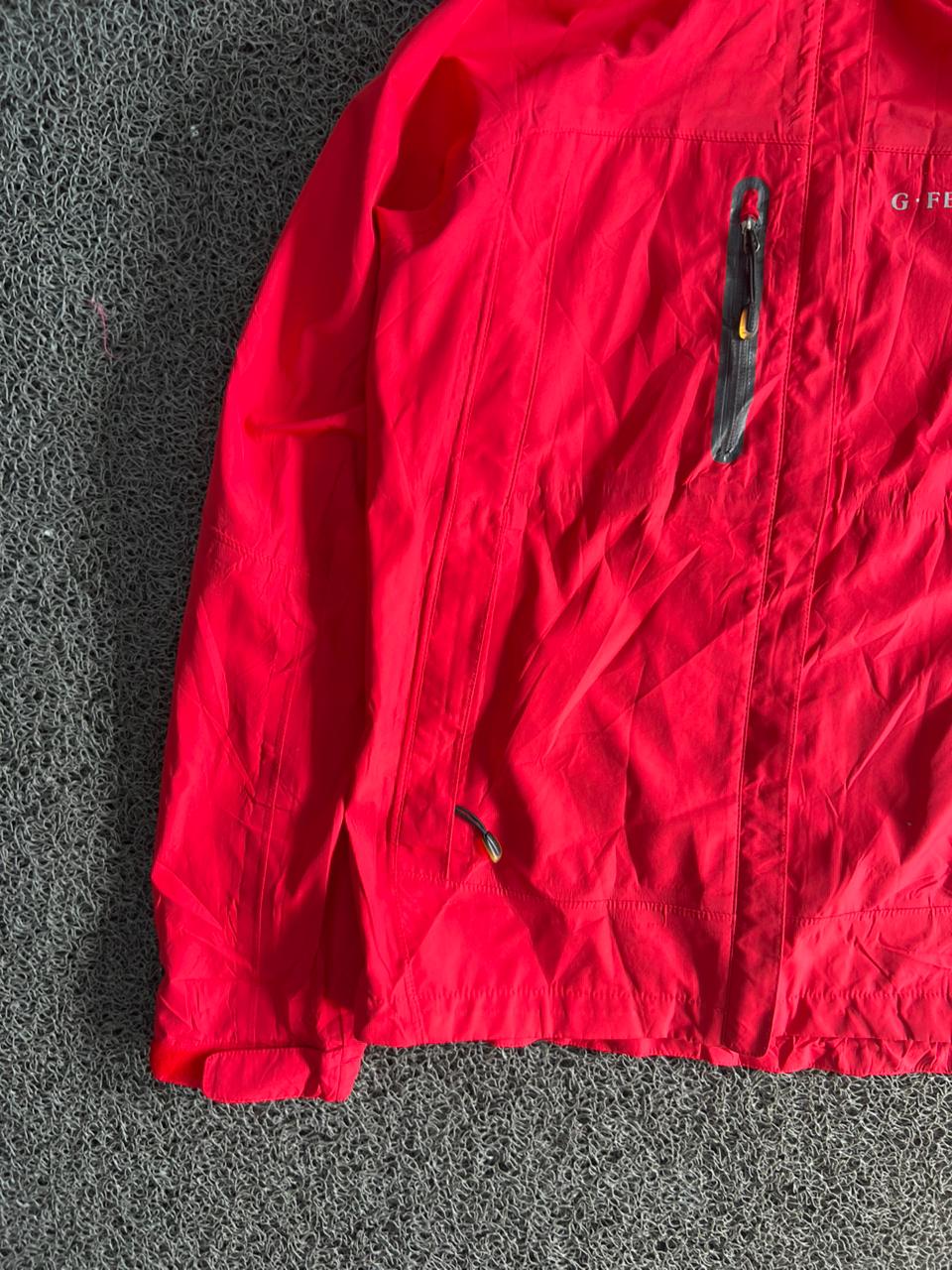 G. Ferri Red Lightweight Hooded Windbreaker Jacket