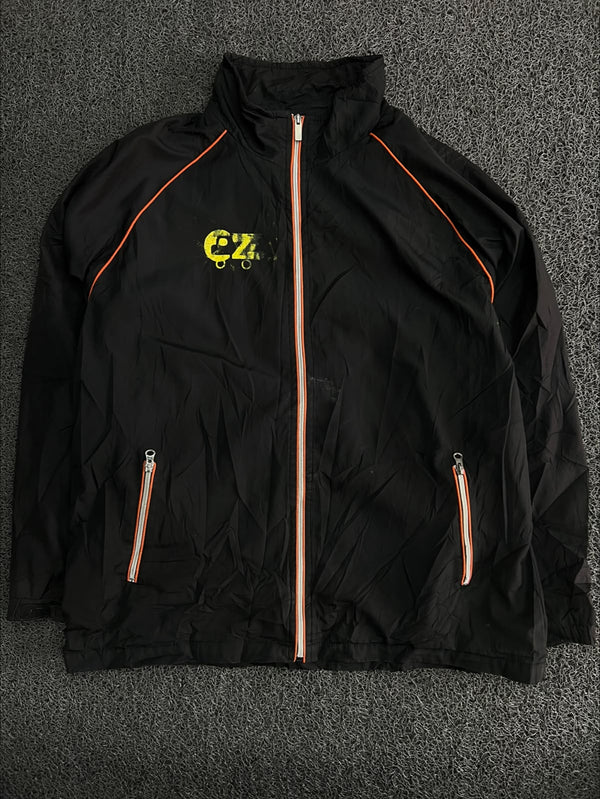 Full-Zip Track Jacket with Orange Piping & Zip Pockets