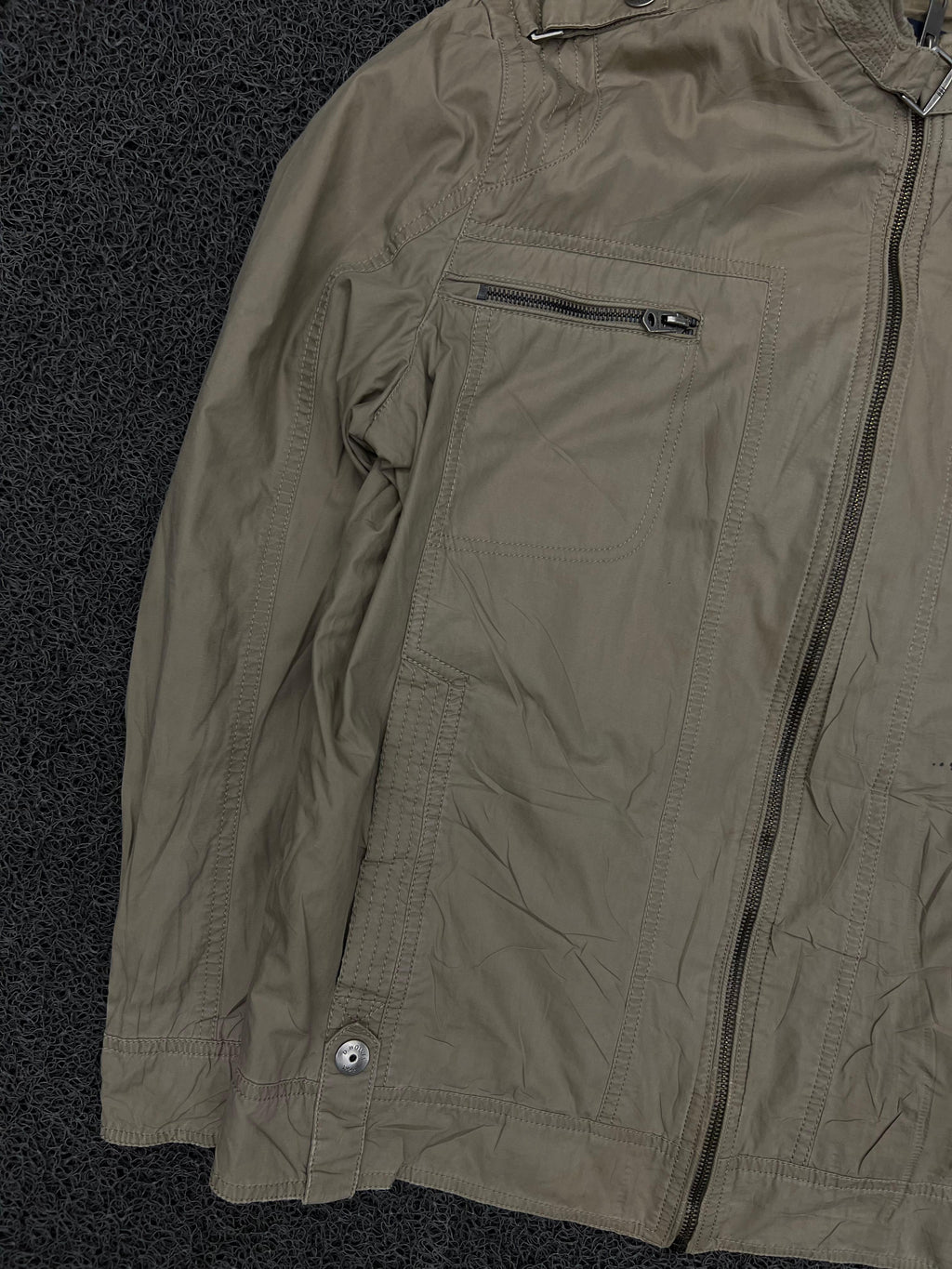 Vintage Utility Zip Jacket – Lightweight Military Style Casual Outerwear