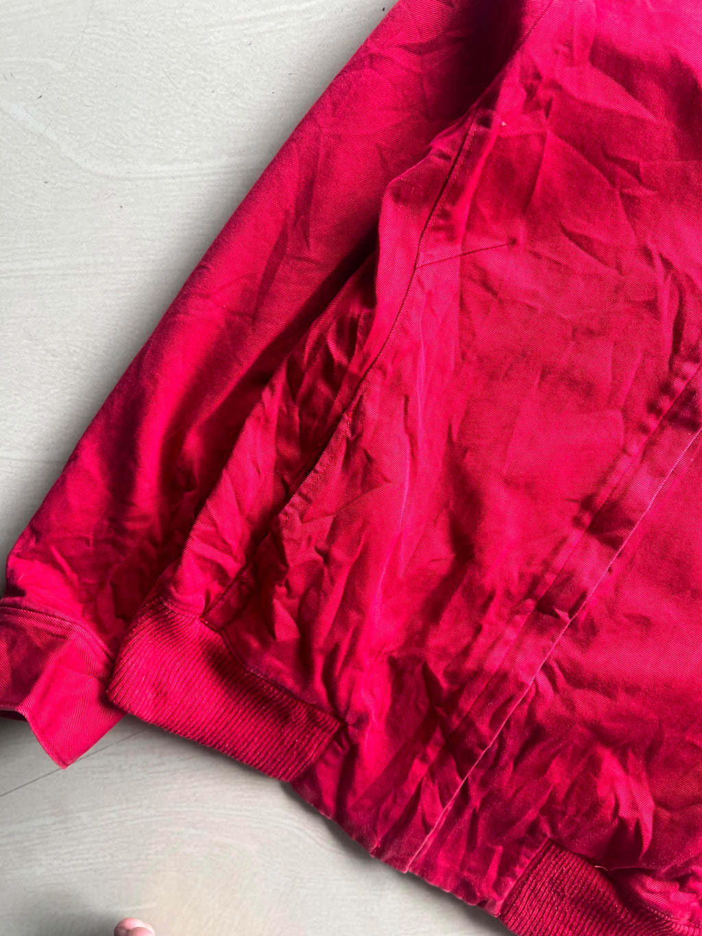 Red Stand Collar Bomber Jacket