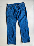 Vintage Blue Wash Straight Fit Denim Jeans