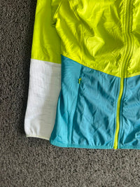 Columbia Neon Yellow & Teal Colorblock Hooded Jacket