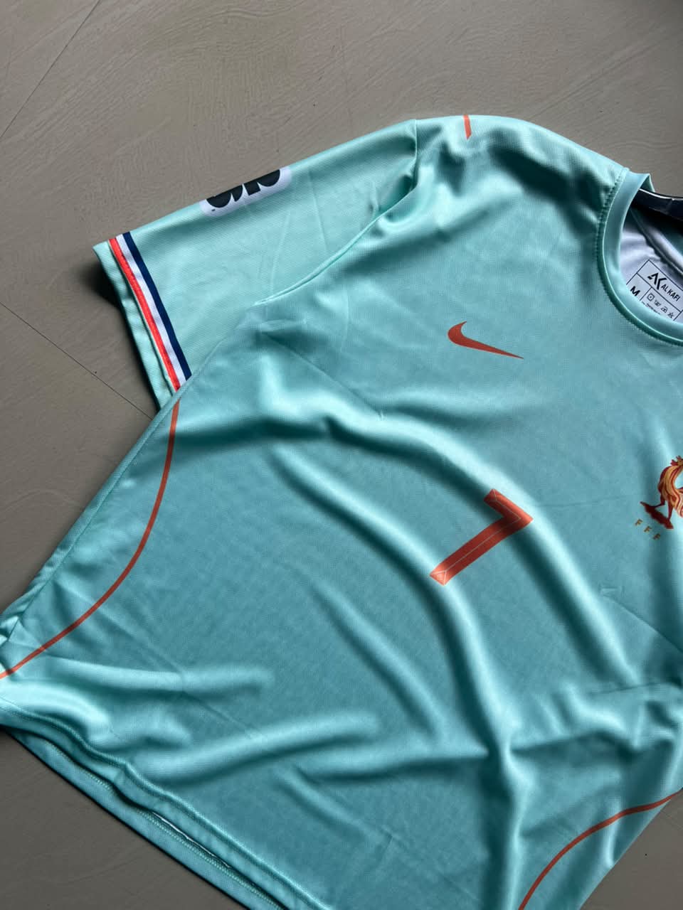 Dembélé #7 Mint Green Away Football Jersey – Aero-Fit Fan Edition
