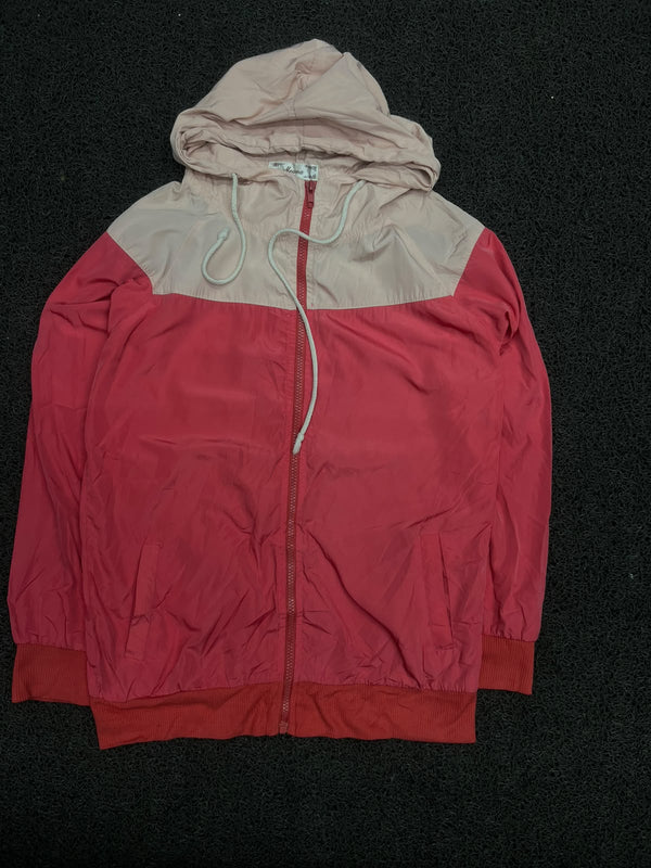 Color Block Hooded Zip-Up Jacket