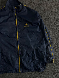 Vintage Airwalk Navy Blue Windbreaker Jacket with Yellow Accents – Thriftwear