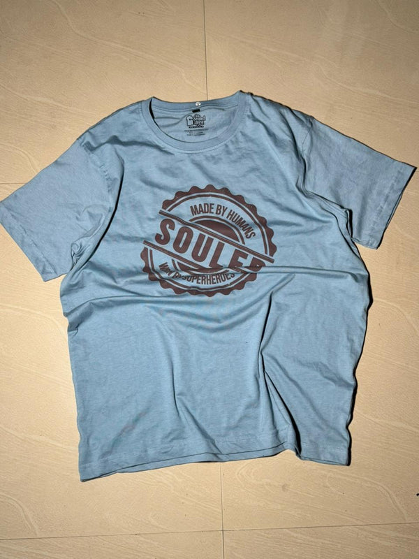 Made by Humans with Superheroes Souls Print Tee