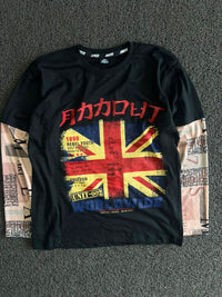 Rebel Youth  Graphic Double-Layer Long Sleeve T-Shirt