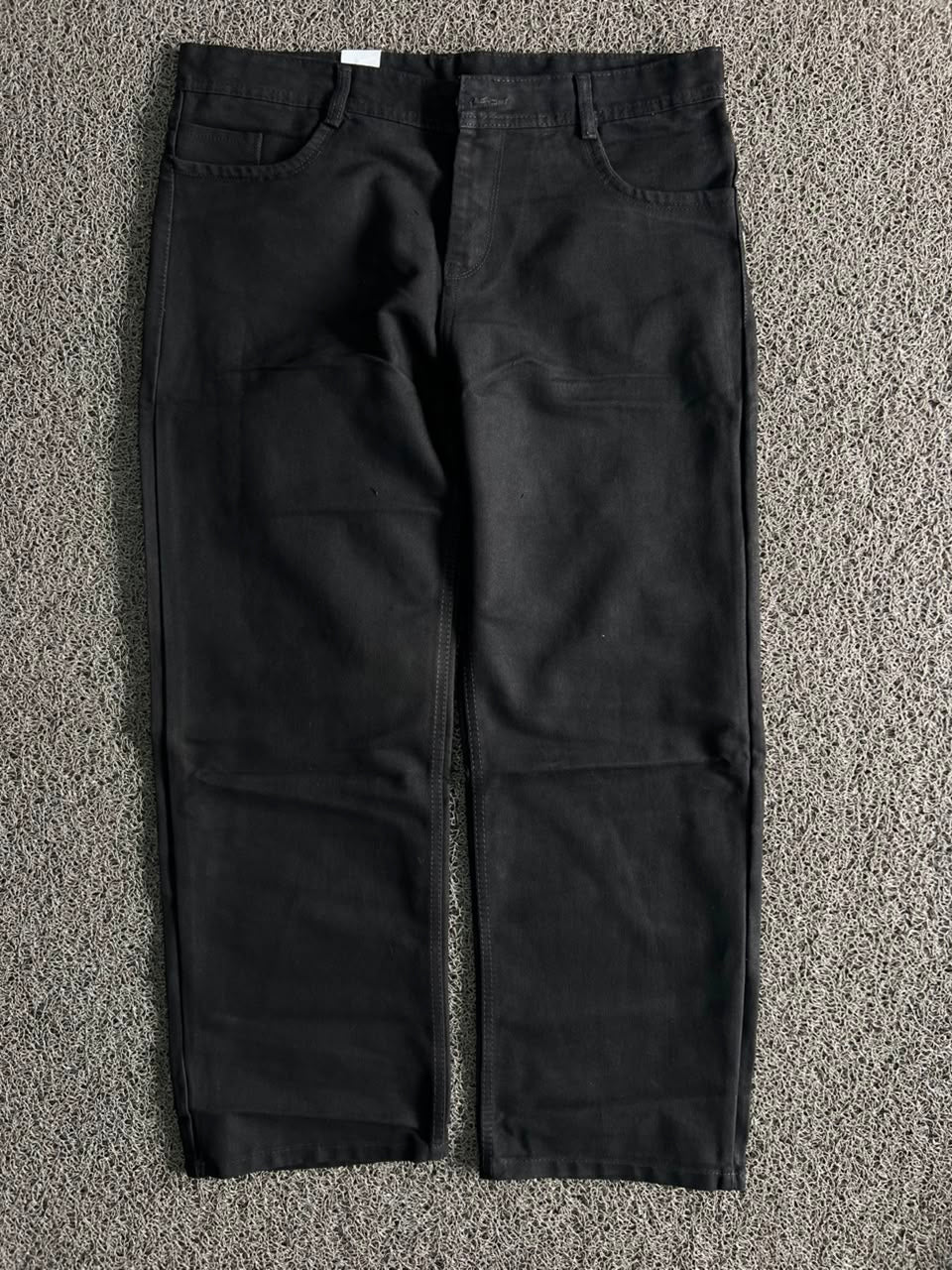 Vintage Black Straight Fit Denim Baggy Jeans