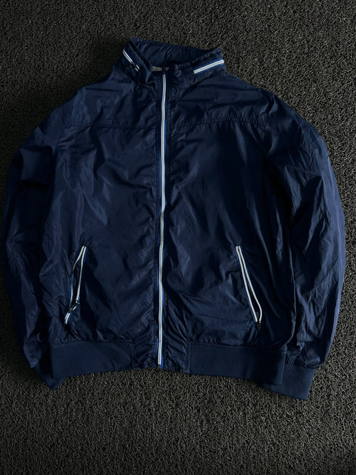 Vintage Lightweight Zip-Up Windbreaker Jacket with Contrast Zipper Details