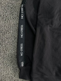 Crew Neck Sweatshirt with “No Stress” Sleeve Tape Detail