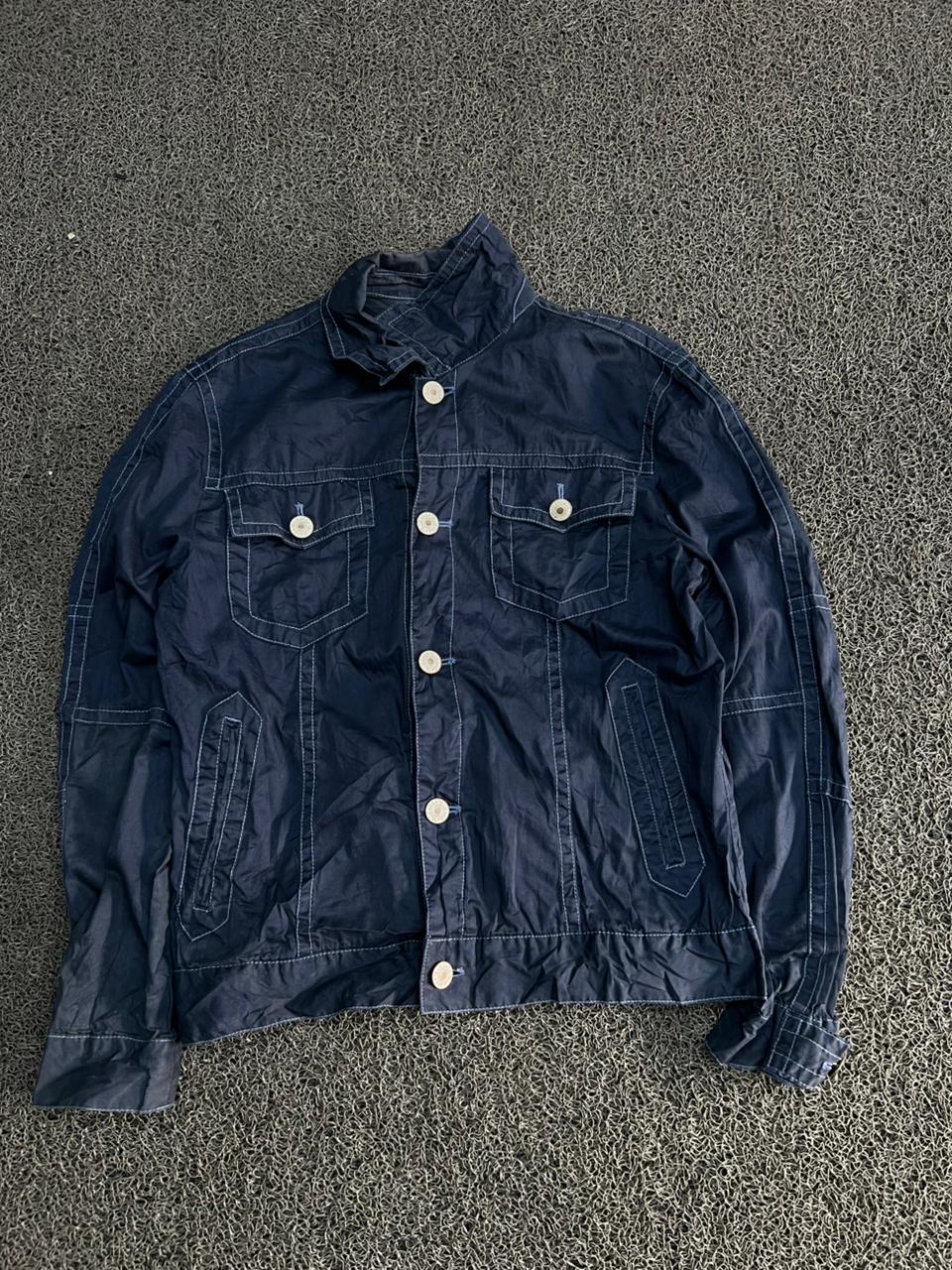 Lightweight Trucker Jacket with Contrast Stitching & Snap Buttons