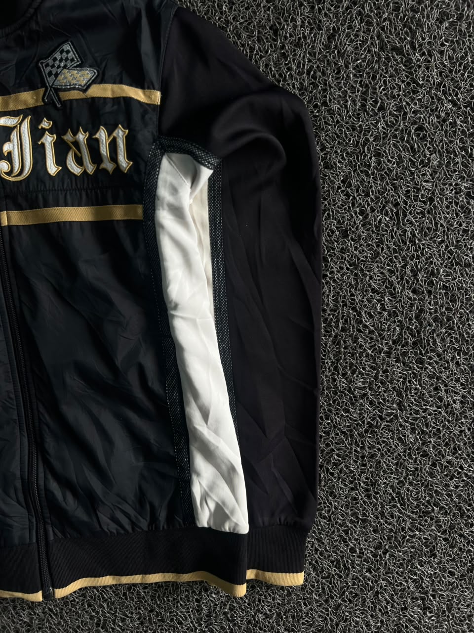 Hao Jian Black & Gold Full Zip Track Jacket