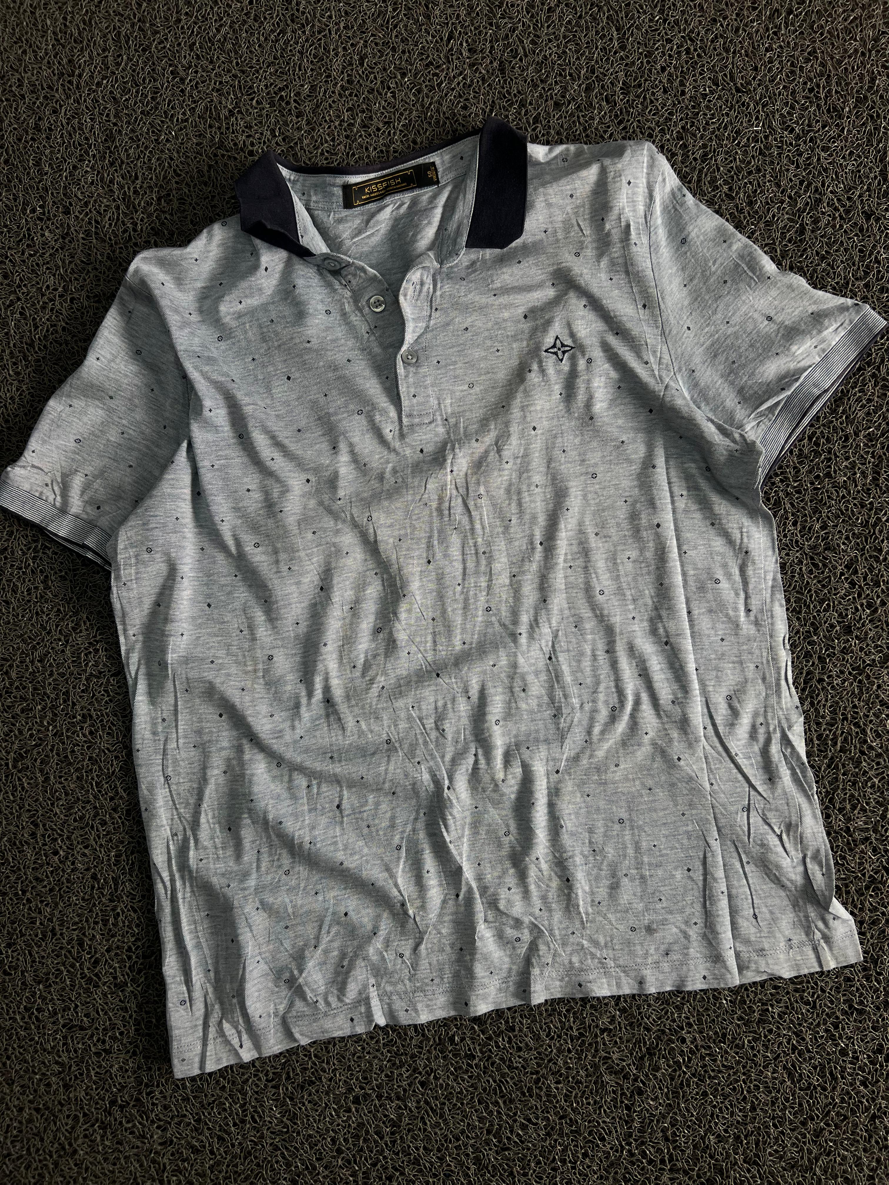 Vintage Kissfish Printed Polo T-Shirt – Men's Casual Short Sleeve