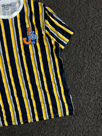 Jack & Jones Originals Men's Vertical Stripe Graphic T-Shirt – Short Sleeve Crew Neck