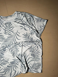 Palm Leaf All-Over Print Crew Neck T-Shirt