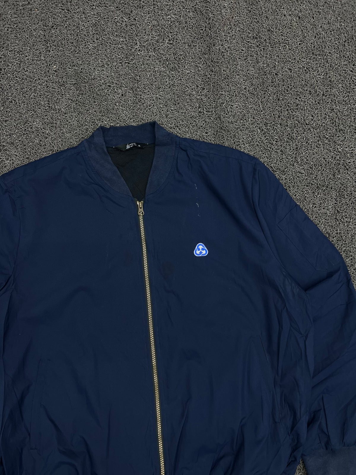 Navy Blue Classic Bomber Jacket
