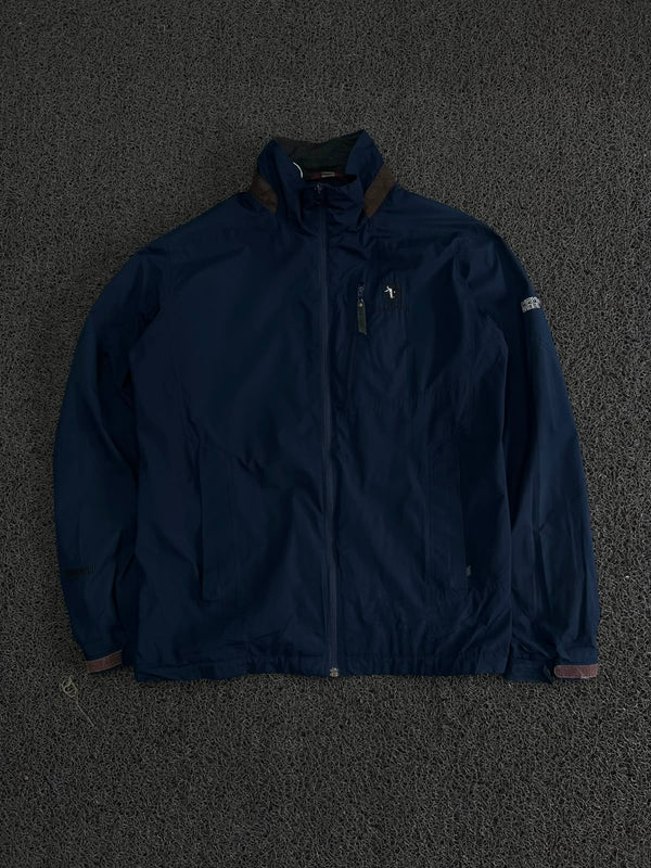 Navy Blue Outdoor Full-Zip Windbreaker Jacket