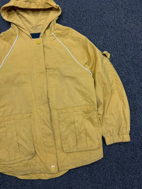 Vintage Yellow Hooded Utility Jacket