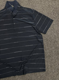 Vintage Striped Embroidered Polo T-Shirt