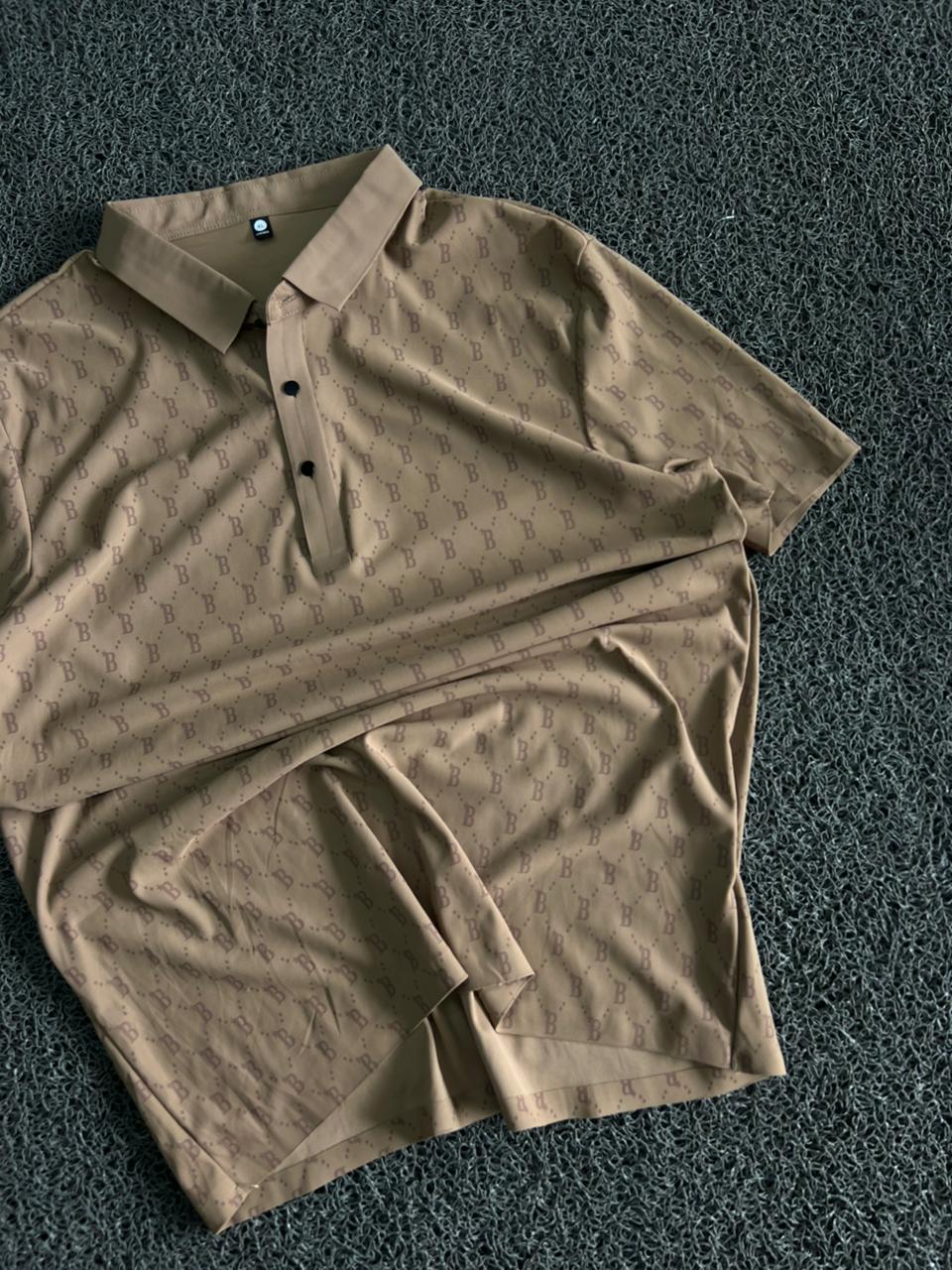 Vintage Monogram Polo T-Shirt | Classic Retro Collared Tee