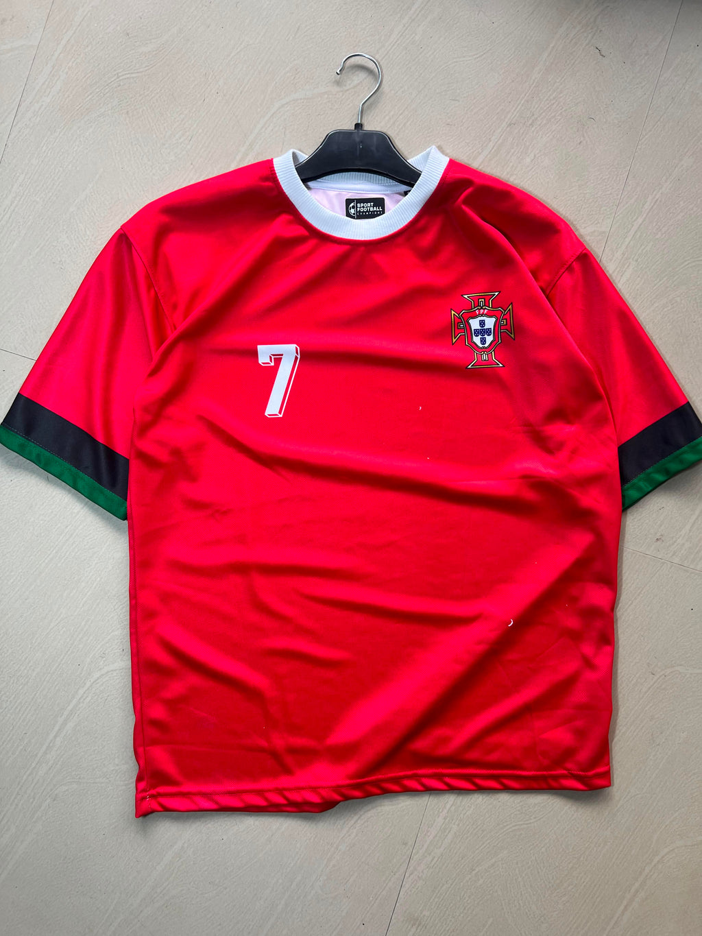 Ronaldo #7 Portugal Red Football Jersey
