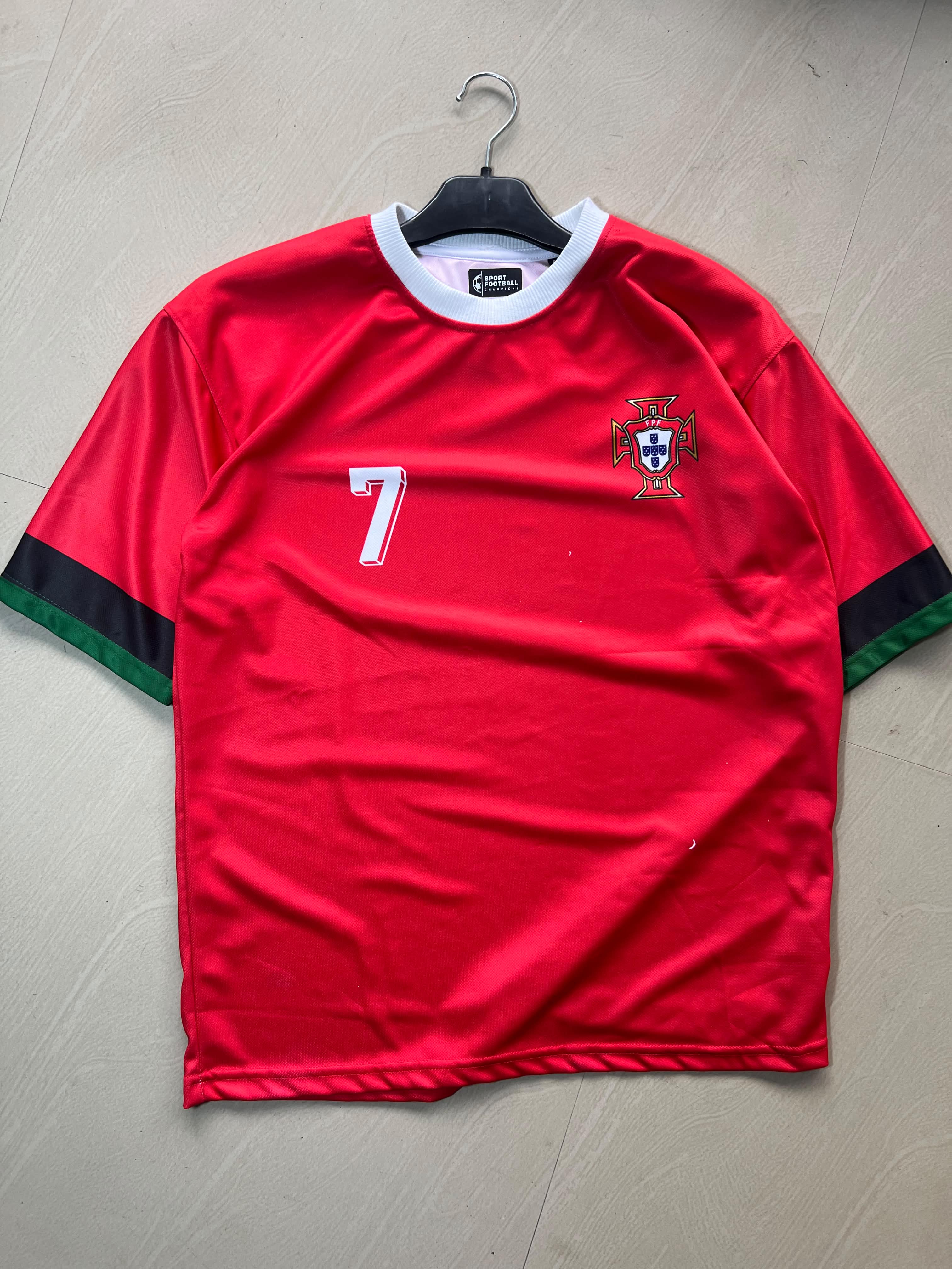 Ronaldo #7 Portugal Red Football Jersey