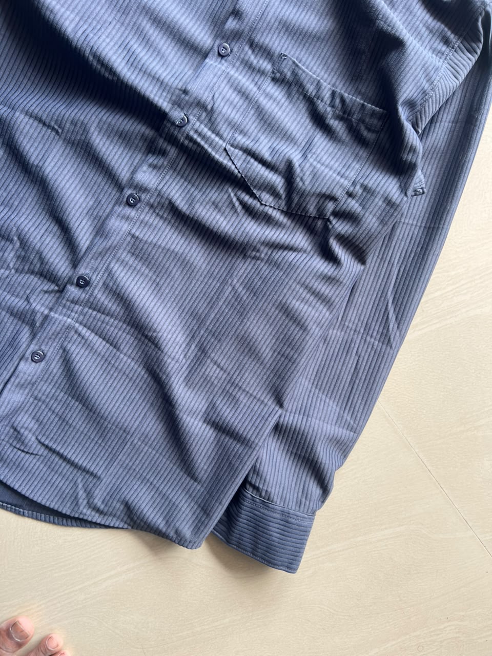 Men's Ribbed Textured Full Sleeve Casual Shirt