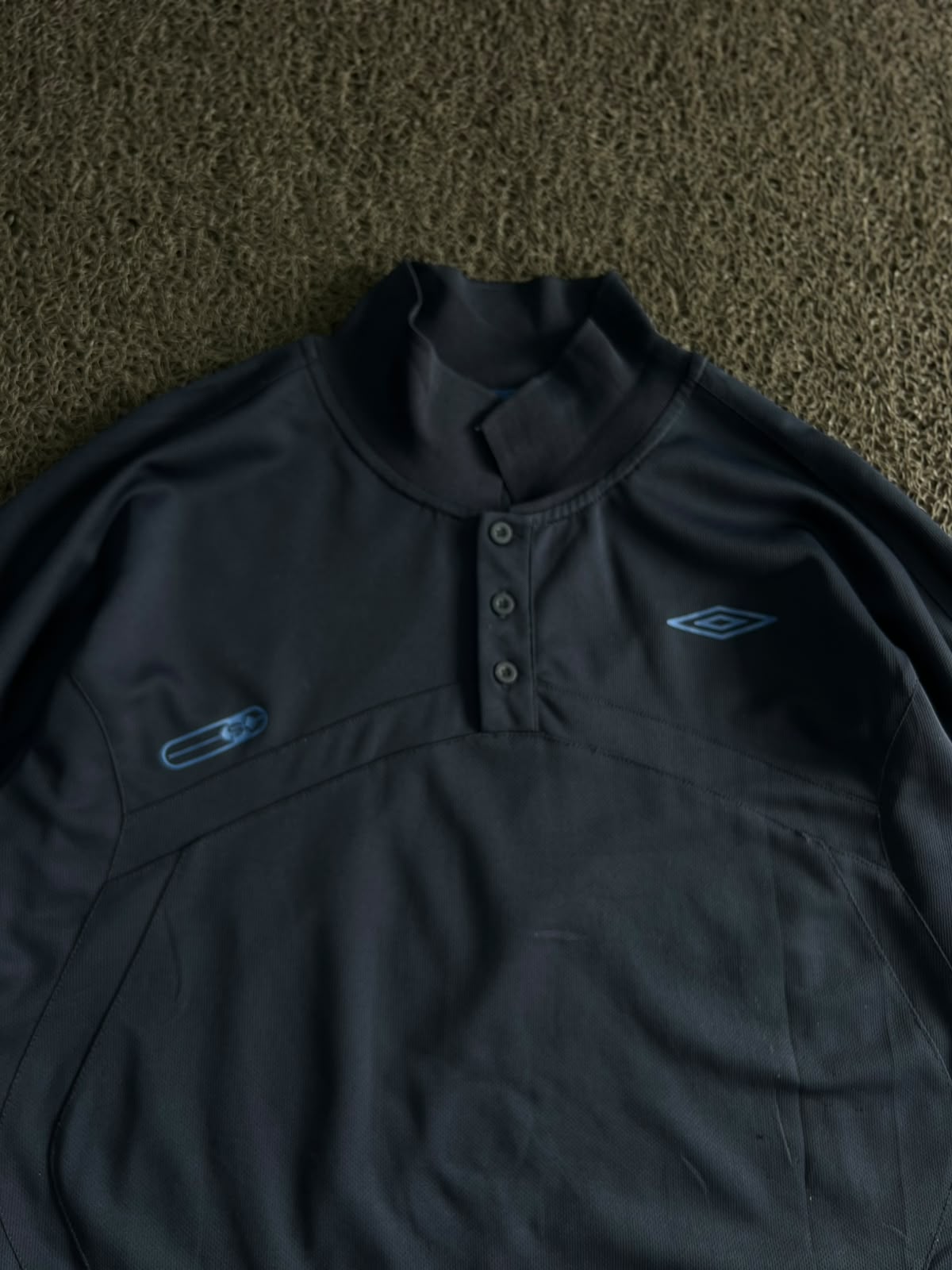 Vintage Umbro SX Climate Control Training Jersey - Navy Blue